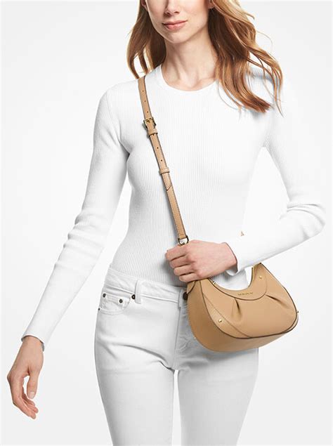 michael kors enzo bag|Michael Kors Enzo Small Pebbled Leather Shoulder Bag Camel.